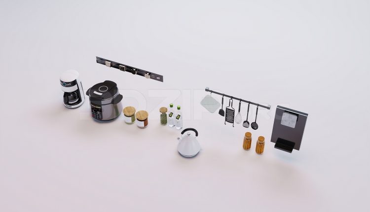 18363. Free 3Ds Max Tableware Kitchen Model Download (2)