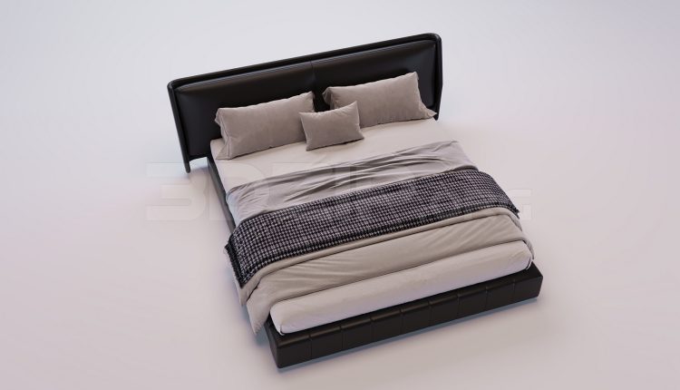 18365. Download Free Bed 3Ds Max Model for Interior Design (1)