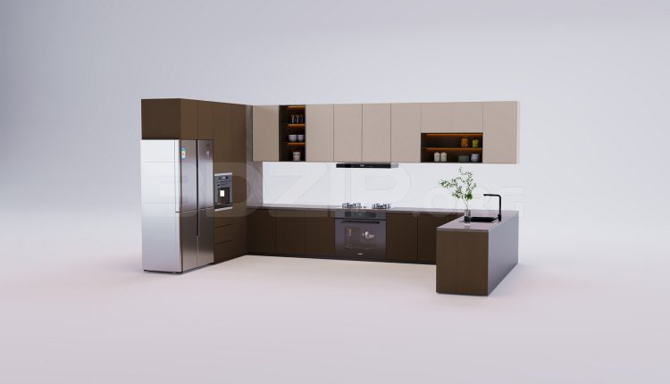 18370. 3Ds Max Kitchen Model Free Download (1)