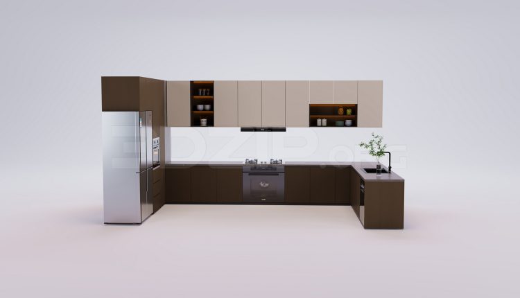 18370. 3Ds Max Kitchen Model Free Download (2)