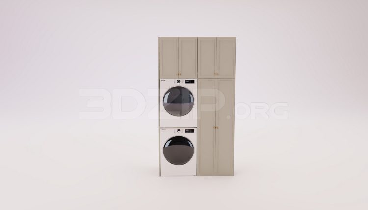 18372. 3Ds Max Washing Machine Model Free Download (2)