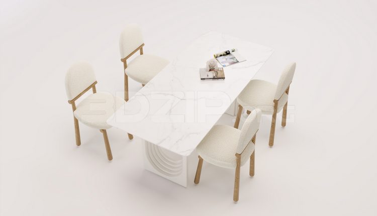 18373. Free 3Ds Max Dining Table and Chair Model (2)