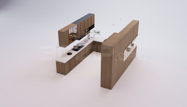 18379. 3Ds Max Kitchen Model Free Download (1)