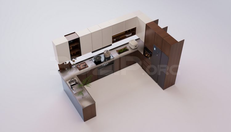 18388. Download Free 3Ds Max Kitchen Model (1)