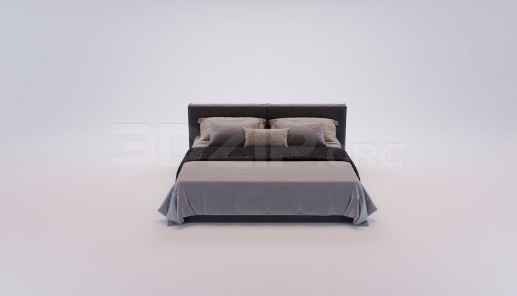 18397. Download Free Bed Model for 3Ds Max (2)