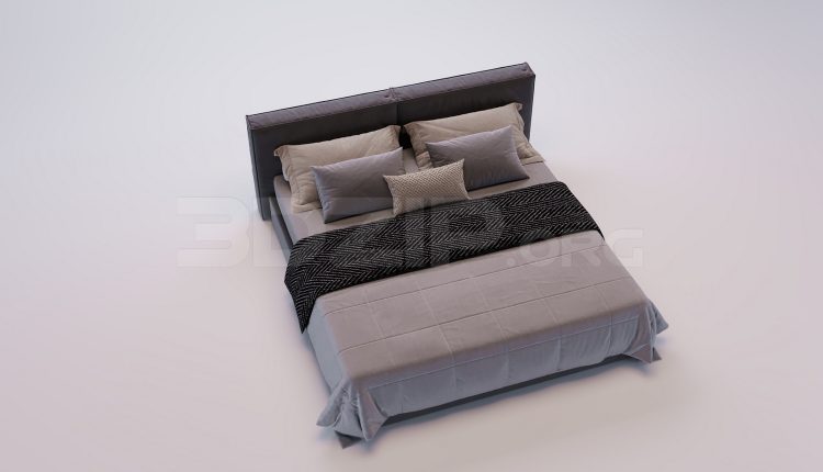 18397. Download Free Bed Model for 3Ds Max (1)