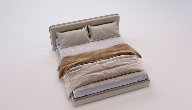 18405. Download Free Bed Model for 3Ds Max (1)