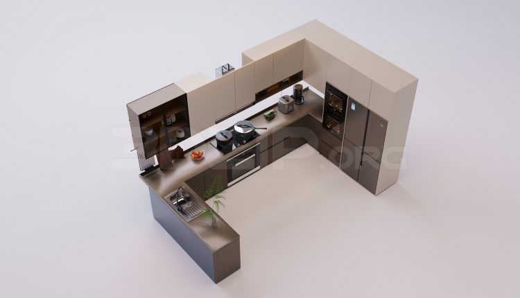 18416. Download Free 3Ds Max Kitchen Model (1)
