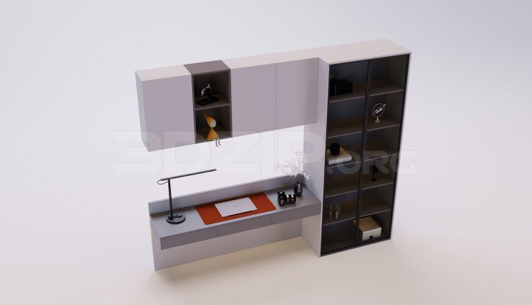 18434. 3Ds Max Decorative Cabinets Free 3D Model Download (2)
