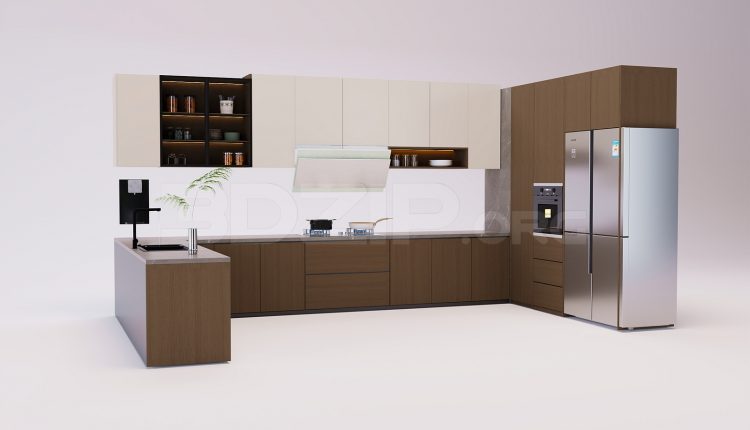 18446. Download Free 3Ds Max Kitchen Model (1)