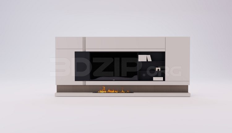 18453. Free TV Wall 3D Model in 3Ds Max (2)