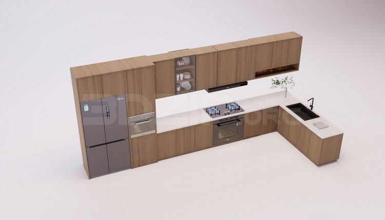 18458. Download Free 3Ds Max Kitchen Model (1)