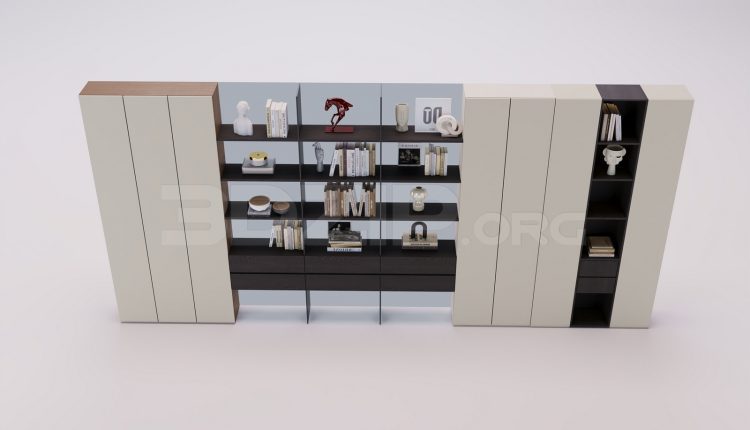 18466. 3Ds Max Decorative Cabinets Free 3D Model Download (2)