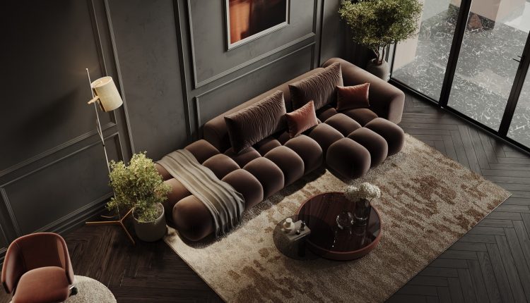 20238. 3ds Max Living Room – Kitchen Interior Model Download (8)
