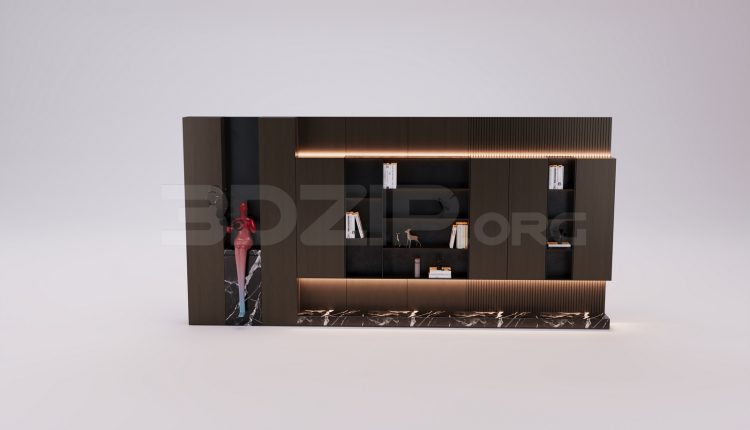 18479. 3Ds Max Decorative Cabinets Free 3D Model Download (2)