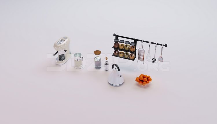 18482. Free 3Ds Max Tableware Kitchen Model Download (2)
