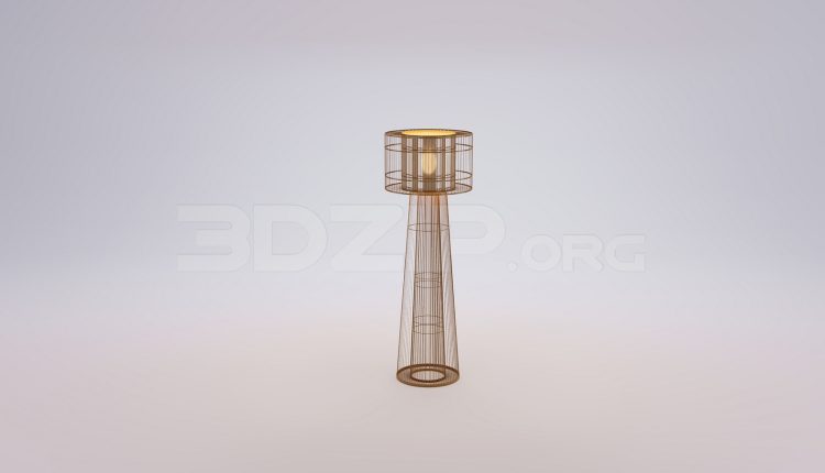 18490. Free 3Ds Max Floor Lamp Model Download (1)