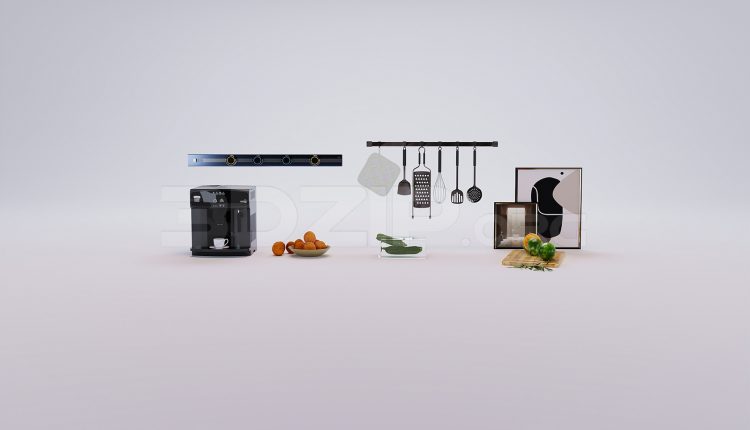 18497. Free 3Ds Max Tableware Kitchen Model Download (2)