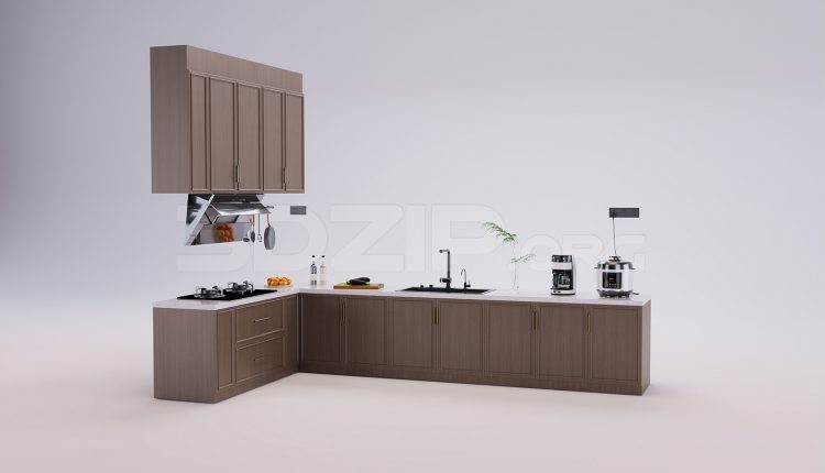 18498. Download Free 3Ds Max Kitchen Model (1)
