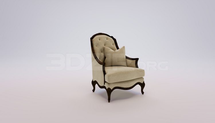 18502. Download Free Armchair 3D Model for 3Ds Max Interior Projects (1)