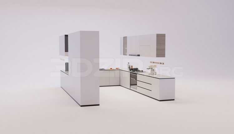 18507. Download Free 3Ds Max Kitchen Model (1)