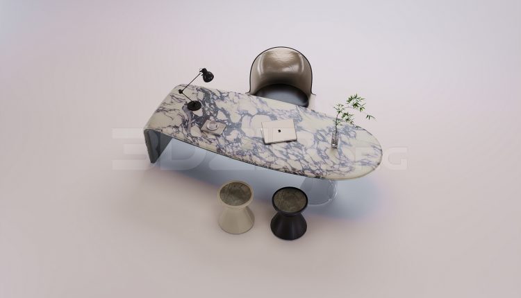 18519. 3Ds Max Work Desk Free 3D Model Download (2)