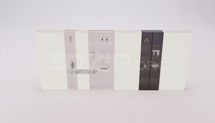 18520. 3Ds Max Decorative Cabinets Free 3D Model Download (2)