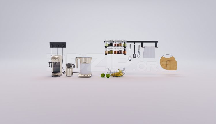 18522. Free 3Ds Max Tableware Kitchen Model Download (2)