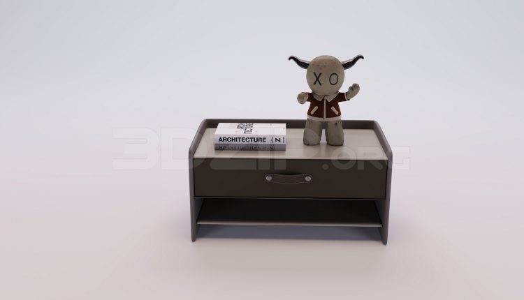 18529. Free 3Ds Max Bedside Table Model Download (2)
