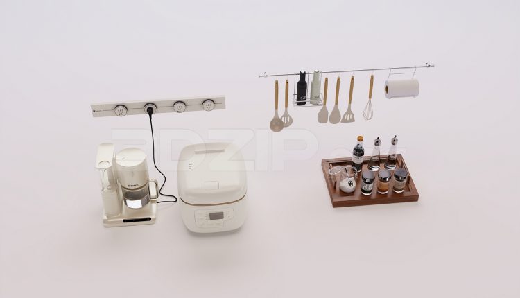 18532. Free 3Ds Max Tableware Kitchen Model Download (2)
