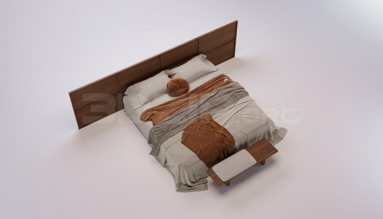18542. Download Free Bed Model for 3Ds Max (2)