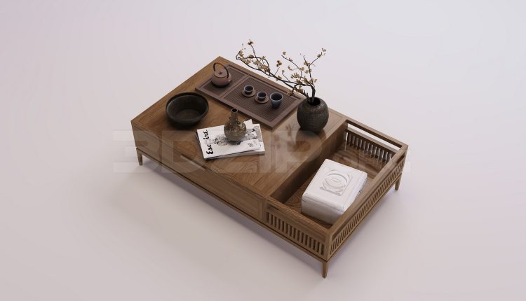 18543. Free 3Ds Max Tea Table Model Download (1)