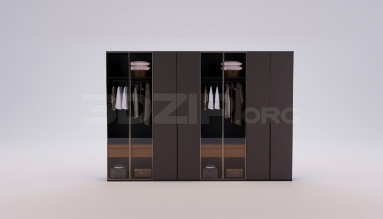 18554. Free 3Ds Max Wardrobe Model Download (1)