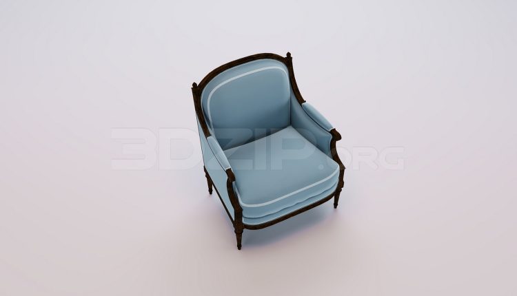 18557. Download Free Armchair 3D Model for 3Ds Max Interior Projects (2)