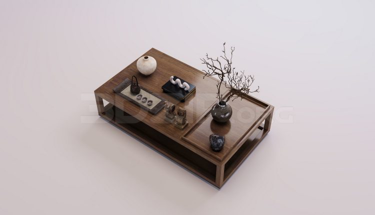 18571. Free 3Ds Max Tea Table Model Download (1)