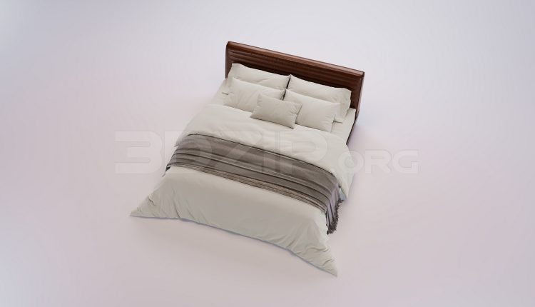 18576. Download Free Bed Model for 3Ds Max (1)