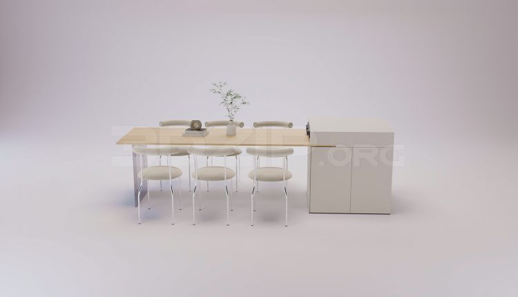 18595. Free 3Ds Max Kitchen Island Model Download (1)