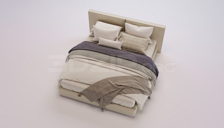 18598. Free 3Ds Max Bed Model Download (2)