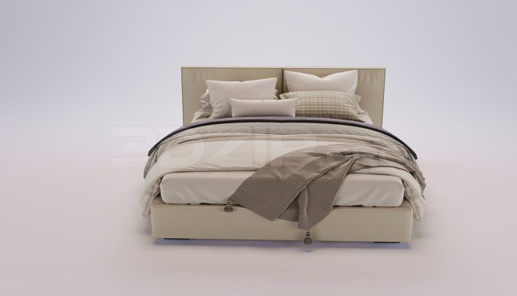 18598. Free 3Ds Max Bed Model Download (1)