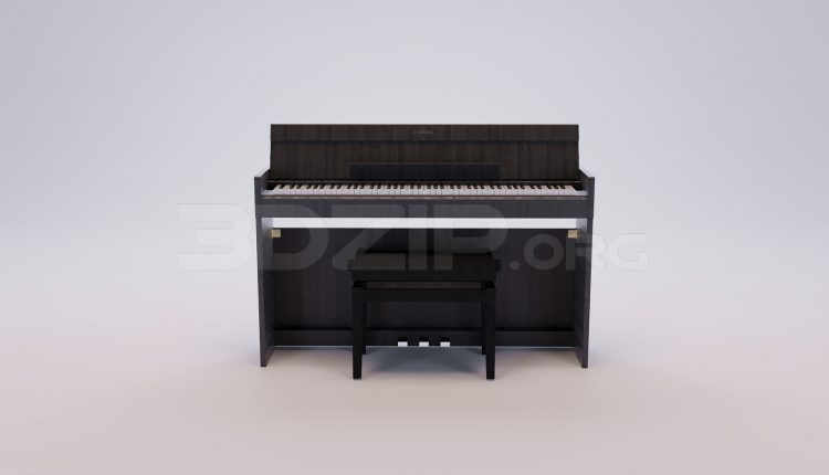18609. Free 3Ds Max Piano Model Download (1)