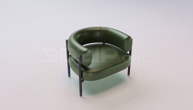 18614. Free 3Ds Max Armchair 3D Model Download (1)