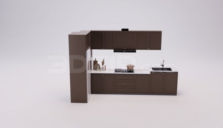 18633. 3Ds Max Kitchen Free 3D Model Download (2)