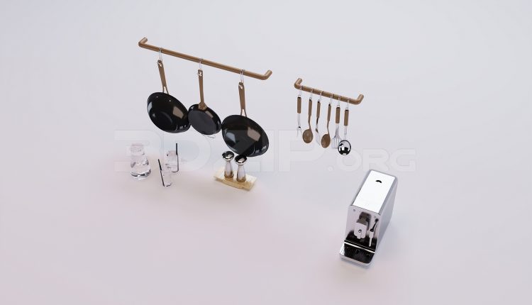 18635. Free 3Ds Max Tableware Kitchen Model Download (2)