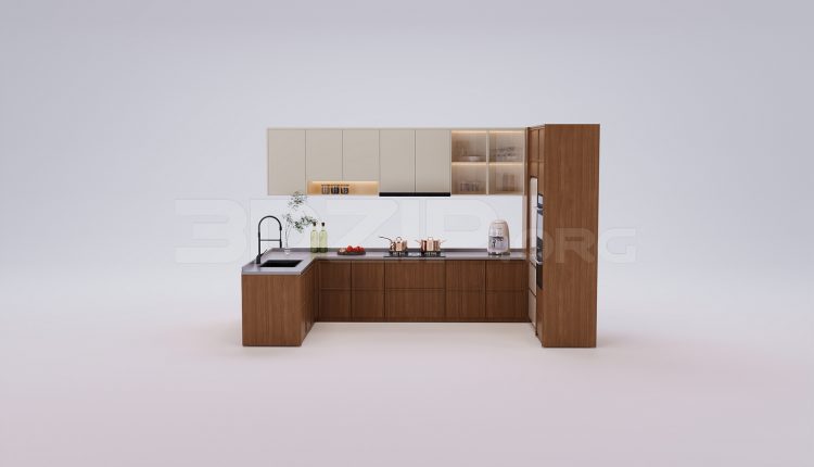18642. Free 3Ds Max Kitchen Model Download (1)
