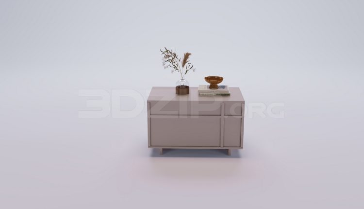 18650. Free 3Ds Max Bedside Table Model Download (1)