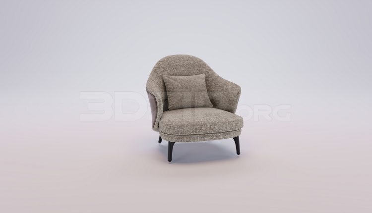 18658. Free 3Ds Max Armchair 3D Model Download (1)