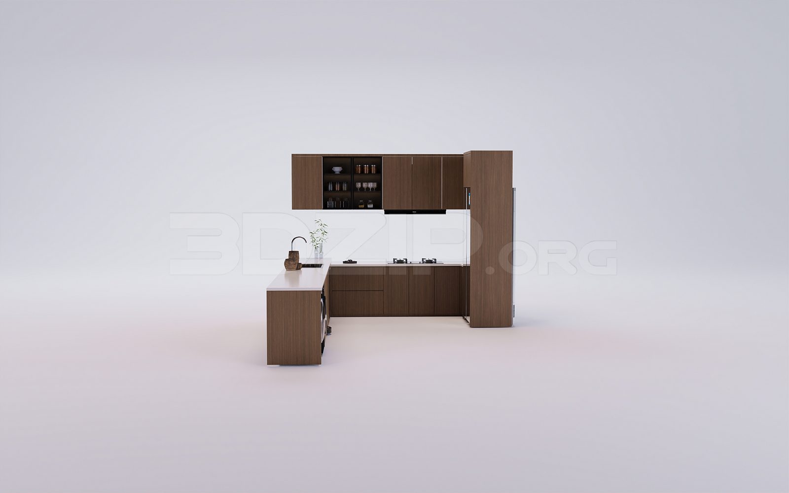 18673. Free 3Ds Max Kitchen Model Download (1)