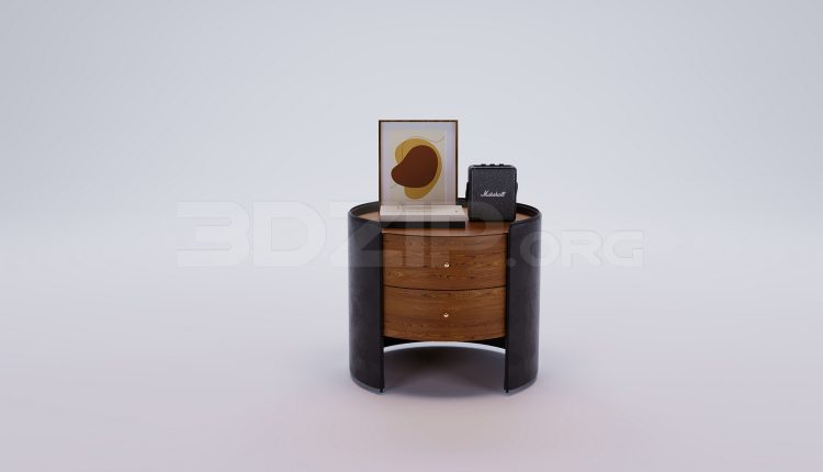 18685. Free 3Ds Max Bedside Table Model Download (2)
