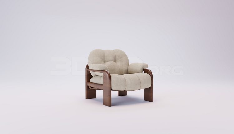 18706. Free 3Ds Max Armchair 3D Model Download (1)