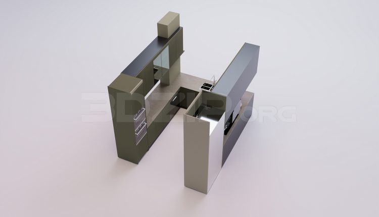 18714. Free 3Ds Max Kitchen Model Download (2)